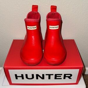 Hunter Kids Bright Red Rain Boots